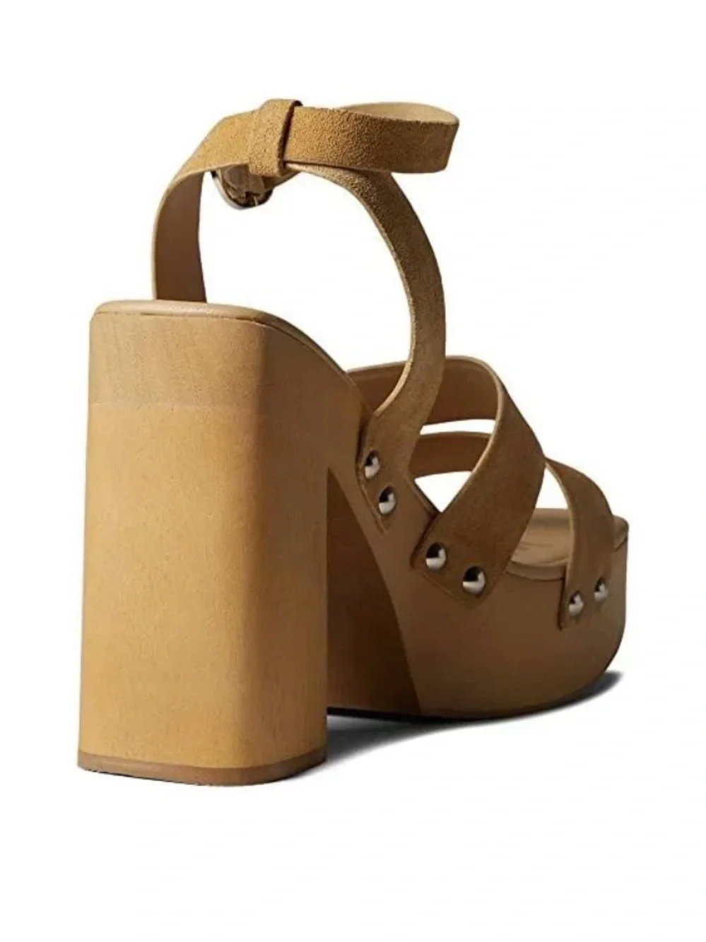 Sam Edelman Suede Tan Platform Clog Heels